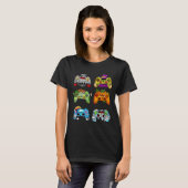 Halloween Pumpkin Witch Gaming Controller Zombie T-Shirt (Vorne ganz)