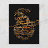 Halloween Pumpkin Word Cloud Postkarte (Vorderseite)