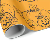 Halloween Pumpkin Wrapping Paper Geschenkpapier (Rolleneckpunkt)