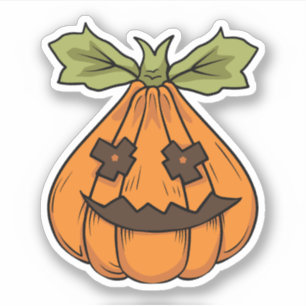 Halloween Pumpkin-Zeichenkopfkleber Aufkleber