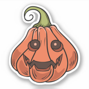 Halloween Pumpkin-Zeichenkopfkleber Aufkleber