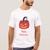 Halloween Pumpkin Zeichnend T - Shirt (Vorderseite)