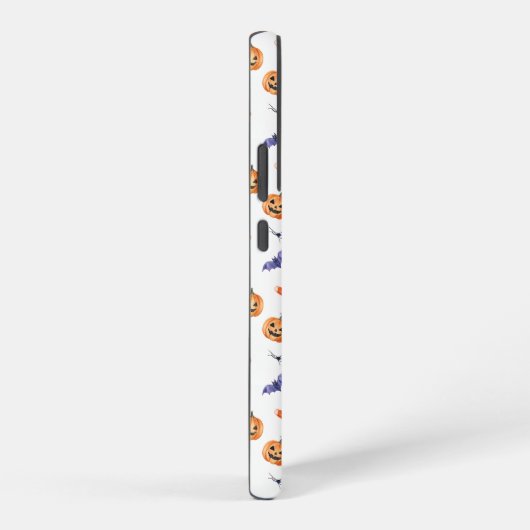 Halloween Pumpkins and Bats Pattern Samsung Galaxy Hülle (Rechte Seite)