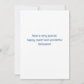 Halloween Pumpkins and Black Cat Feiertagskarte (Rückseite)