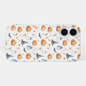 Halloween Pumpkins and Ghosts Pattern iPhone 16 Hülle (Rückseite (Horizontal))