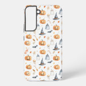 Halloween Pumpkins and Ghosts Pattern Samsung Galaxy Hülle (Rückseite)