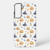 Halloween Pumpkins and Witch Hats Pattern Samsung Galaxy Hülle (Rückseite)