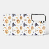 Halloween Pumpkins and Witch Hats Pattern Samsung Galaxy Hülle (Rückseite (Horizontal))