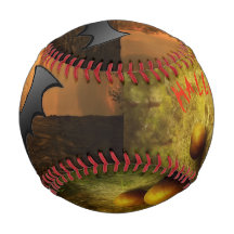 Halloween Pumpkins Bat Baseball