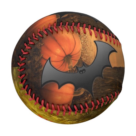 Halloween Pumpkins Bat Baseball (Vorderseite Links)