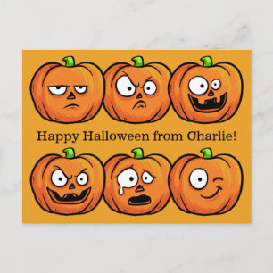 Halloween Pumpkins benutzerdefinierte Text Postkar Postkarte