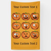 Halloween Pumpkins benutzerdefinierte Textbanner 1