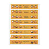 Halloween Pumpkins benutzerdefinierte Textetikette Rundum-Adressaufkleber (Bogen)