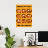 Halloween Pumpkins benutzerdefiniertes Textposter Poster (Heimbüro)