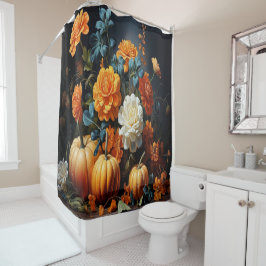 Halloween Pumpkins-Blume Duschvorhang