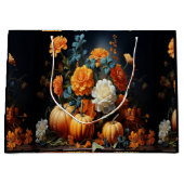 Halloween Pumpkins-Blume Große Geschenktüte (Vorderseite)