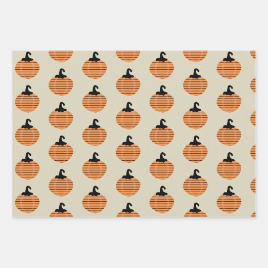 Halloween Pumpkins Boho Wrapping Paper Sheets Geschenkpapier Set (Vorderseite 3)