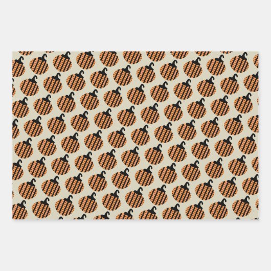 Halloween Pumpkins Boho Wrapping Paper Sheets Geschenkpapier Set (Vorderseite 2)