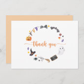 Halloween Pumpkins Boo Danke-Karte Dankeskarte (Vorne/Hinten)