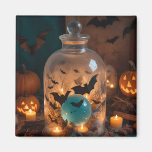 Halloween Pumpkins Candles Niedliche Spooky Festli Magnet