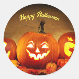 Halloween Pumpkins Classic Round Sticker