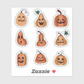 Halloween Pumpkins Custom-Cut Vinyl Sticker (Blatt)