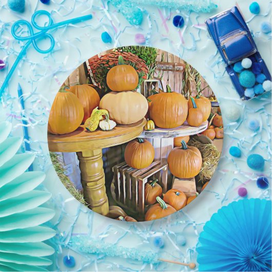 Halloween Pumpkins Display Party Paper Teller (Party)