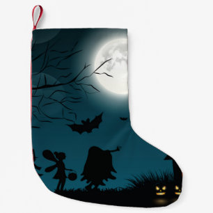 Halloween Pumpkins: Dunkles Schloss, blauer Mond Kleiner Weihnachtsstrumpf