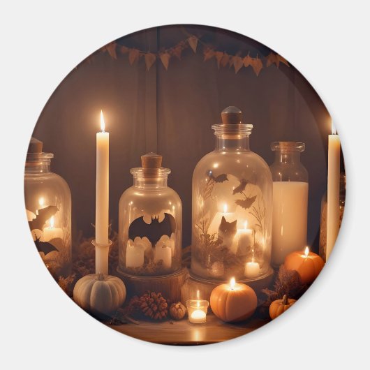 Halloween Pumpkins Fledermäuse Niedliche heiße, fe Magnet (Vorne)