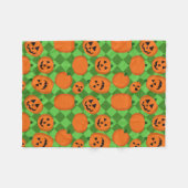 Halloween Pumpkins Fleecedecke (Vorderseite (Horizontal))