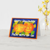 Halloween Pumpkins Grußkarte Karte (Gelbe Blume)