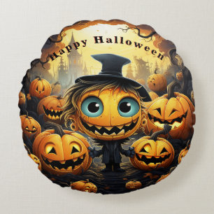 Halloween Pumpkins Happy Halloween Rundes Kissen