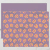 Halloween Pumpkins im Lila Hintergrundemuster (Vorne/Hinten)