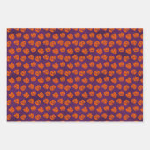 Halloween Pumpkins im Lila Hintergrundemuster Geschenkpapier Set (Vorderseite 3)