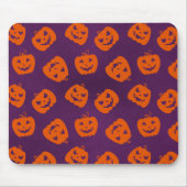 Halloween Pumpkins im Lila Hintergrundemuster Mousepad (Vorne)