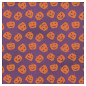Halloween Pumpkins im Lila Hintergrundemuster Stoff (Nahaufnahme)