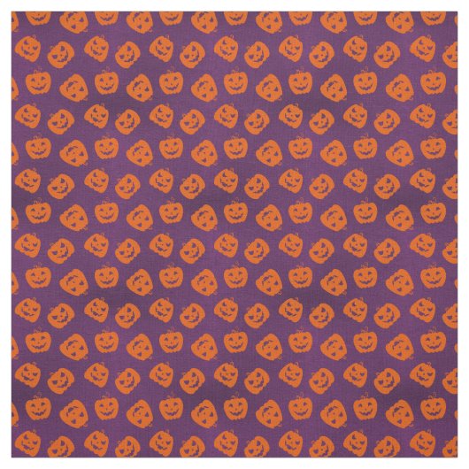 Halloween Pumpkins im Lila Hintergrundemuster Stoff (Muster)
