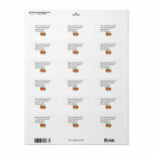 Halloween Pumpkins in Love Address Labels Adressaufkleber (Vorne)