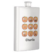 Halloween Pumpkins individuelle Name Flachmann (Rechts)