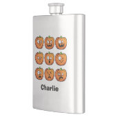 Halloween Pumpkins individuelle Name Flachmann (Links)