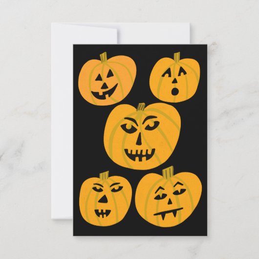 Halloween Pumpkins Jack-O-Lantern Card (Vorderseite)