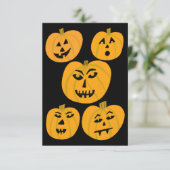 Halloween Pumpkins Jack-O-Lantern Card (Stehend Vorderseite)
