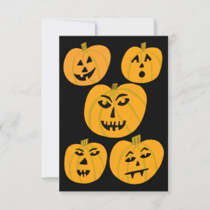 Halloween Pumpkins Jack-O-Lantern Card