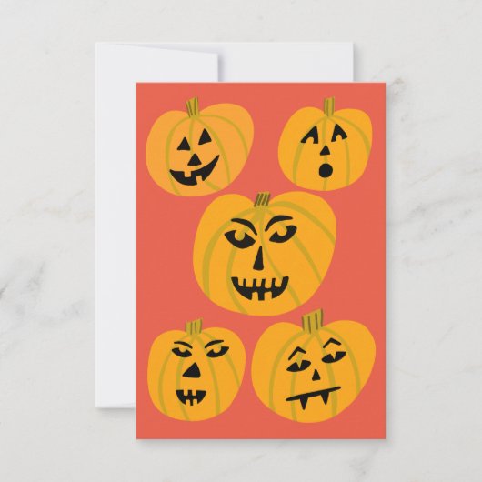 Halloween Pumpkins Jack-O-Lantern Card (Vorderseite)