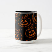 Halloween Pumpkins Jack-O-Lantern Kaffee Tasse (VorderseiteRechts)