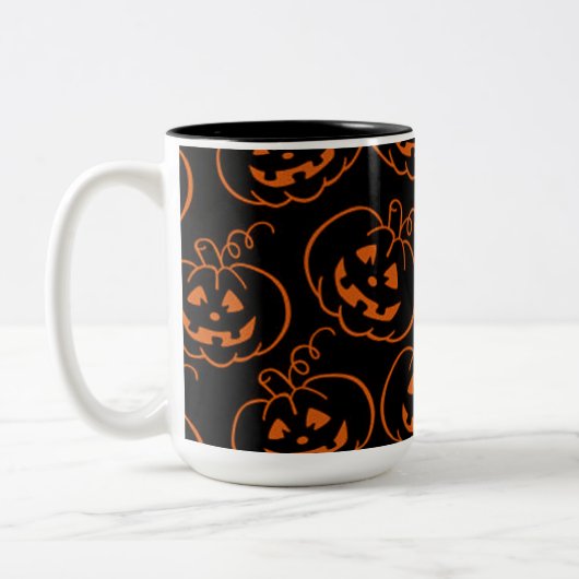 Halloween Pumpkins Jack-O-Lantern Kaffee Tasse (Links)