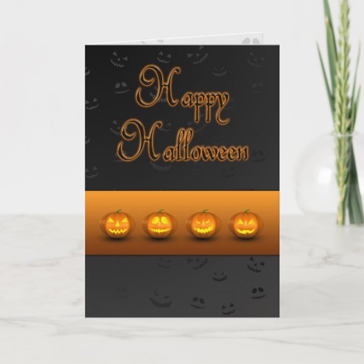 Halloween Pumpkins Jack-o-Lantern Karte (Vorderseite)