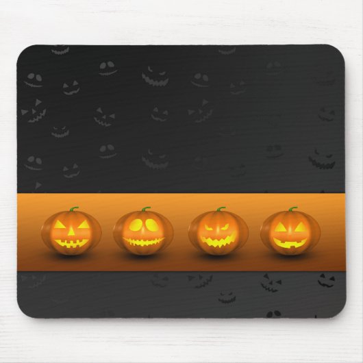 Halloween Pumpkins Jack-o-Lantern Mousepad (Vorne)