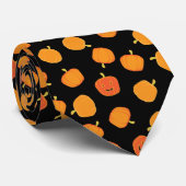 Halloween Pumpkins Jack-o-lantern Muster Neck Tie Krawatte (Gerollt)
