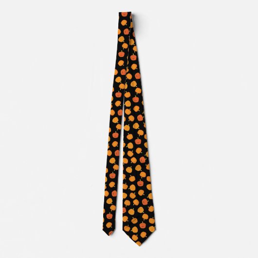 Halloween Pumpkins Jack-o-lantern Muster Neck Tie Krawatte (Rückseite)
